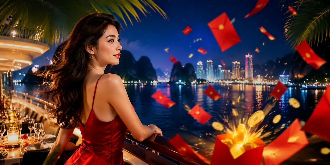 Người mẫu Việt Nam tại Hạ Long cầm phong bì đỏ và nhận thưởng bonus từ nền tảng h15